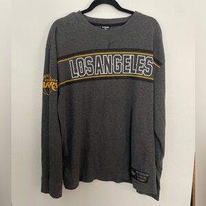 Lakers, Long Sleeve, Thermal, Waffle Knit Shirts, 2XLarge